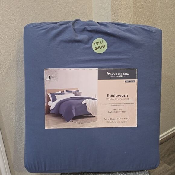 Koolaburra By Ugg Koolawash Full/Queen Comforter Set- Dark Blue - Picture 3 of 4